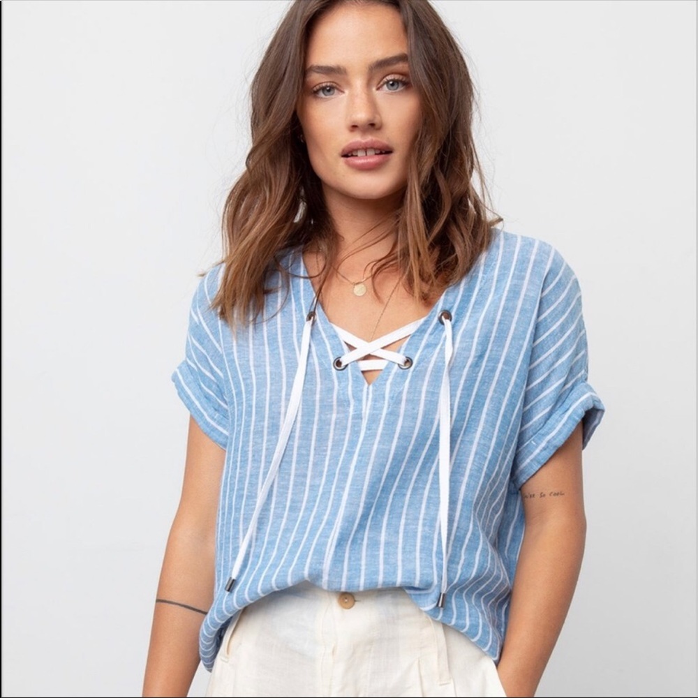 NWT rails jeri lace up shirt